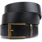Ремінь Vintage З натуральної шкіри з ретро латунною пряжкою Чорний (20215) - зменшене зображення 1