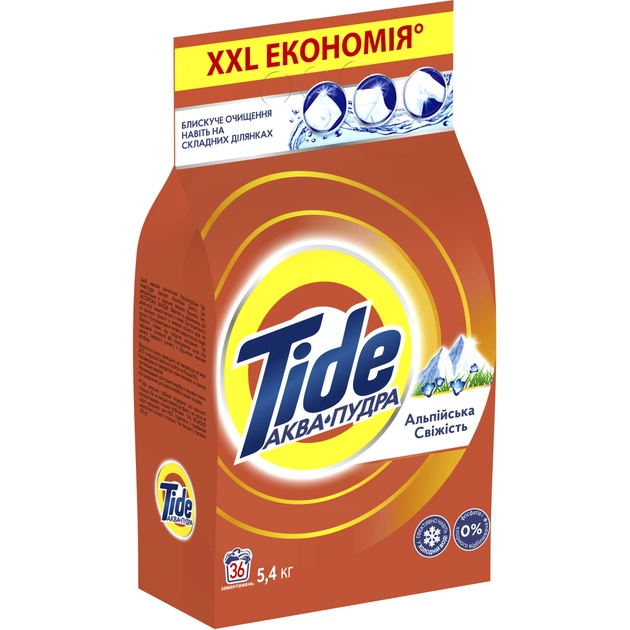 Пральний порошок Tide Аква-Пудра Альпійська свіжість 5.4 кг (8006540535189) - изображение 3
