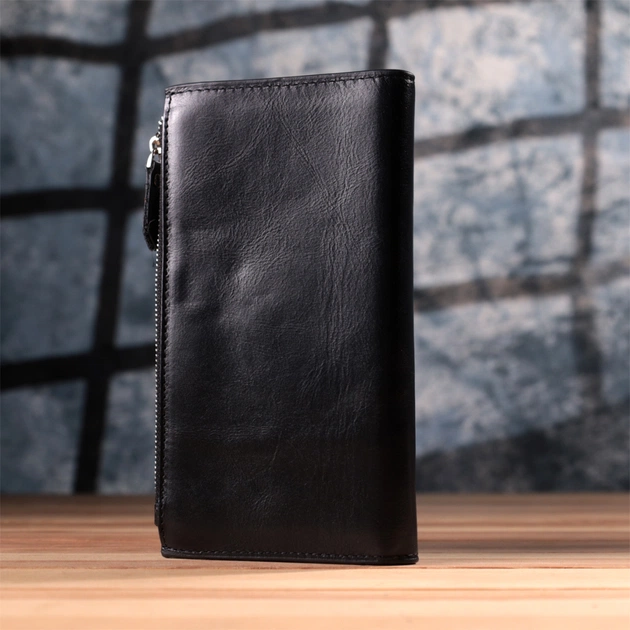 Гаманець Vintage З натуральної шкіри Чорний (22885) - изображение 11