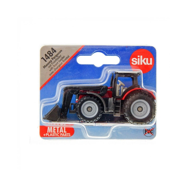 Спецтехніка Siku Трактор Massey Ferguson з навантажувачем (6002388) - зображення 1
