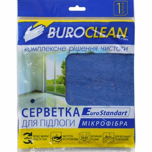 Ганчірка для підлоги Buroclean EuroStandart мікрофібра 50х60 см 1 шт. (4823078961037) зображення 1