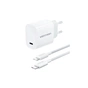 Зарядное устройство Vention 1xUSB-C PD30W + cable USB-C to USB-C white (G18W0-EU) - уменьшенное изображение 1