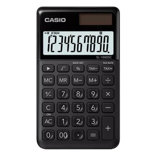 Калькулятор Casio SL-1000SC-BK-W-EP, чорний (CALC-CAS-SL-1000SC-B) изображение 1