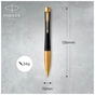 Ручка кулькова Parker URBAN 17 UKRAINE Muted Black GT BP Тризуб на торці (30035_TR) - уменьшенное изображение 5