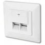 Комп'ютерна розетка Digitus 2xRJ45 FTP, для прихованої проводки (DN-9005-N) - зменшене зображення 1