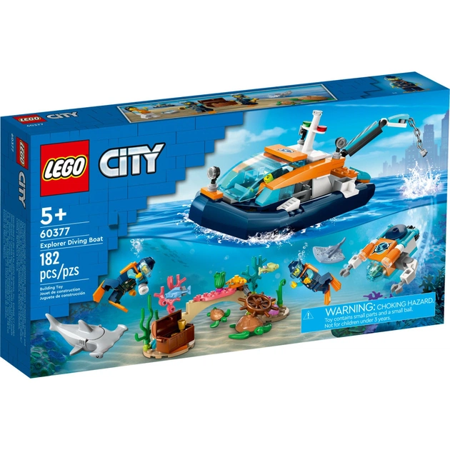 Конструктор LEGO City Дослідницький підводний човен 182 деталей (60377) - зображення 1