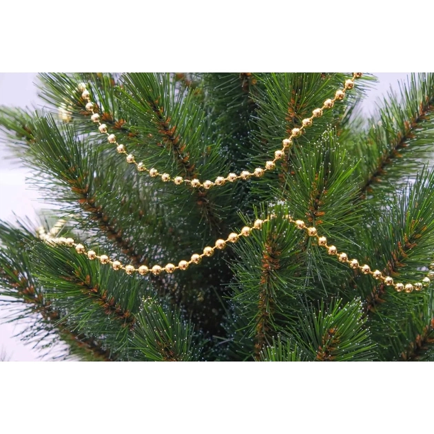 Намисто на ялинку Chomik 2.7м 6 мм, пластик, золотий (5901292658502_2) - picture 3