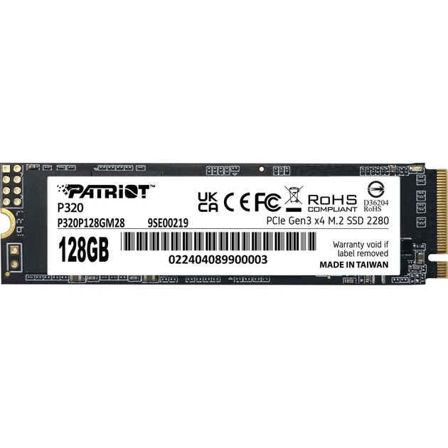 Накопичувач SSD M.2 2280 128GB Patriot (P320P128GM28) - изображение 1
