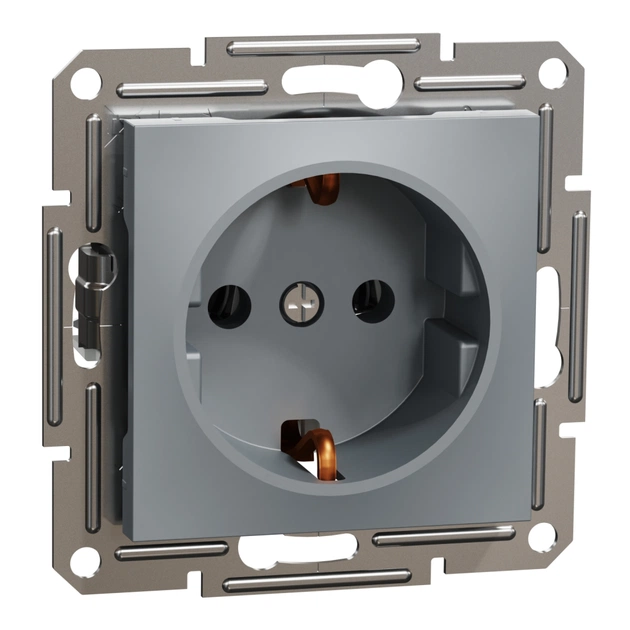 Розетка Schneider Electric ASFORA сталь (EPH2900162) - зображення 2