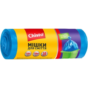 Пакети для сміття Chisto Міцні 120 л 10 шт. (4823098407812) зображення 1