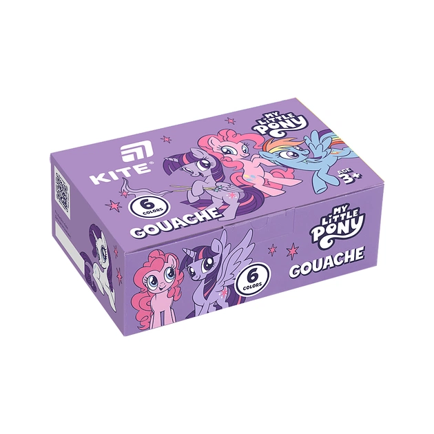 Гуашевые краски Kite My Little Pony 6 цветов х 20 мл (LP25-062) - изображение 1