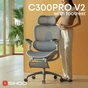 Крісло офісне Sihoo Doro C300 PRO V2 White з підставкою для ніг (C300-PRO-V2-B102-JT) - зменшене зображення 2