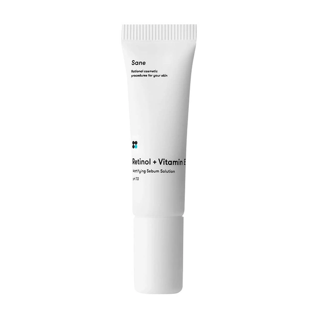 Крем для обличчя Sane Retinol + Vitamin E Mattifying Sebum Solution Матувальний для жирної шкіри 10 мл (4820266830243) - изображение 1