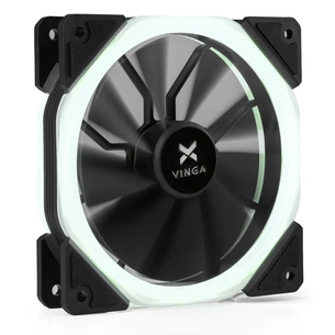 Кулер до корпусу Vinga LED fan-02 white зображення 1