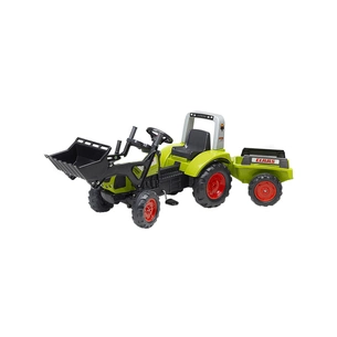 Веломобіль Falk Claas Arion трактор на педалях з причепом та переднім ковшем Зелений (1040AM) изображение 1