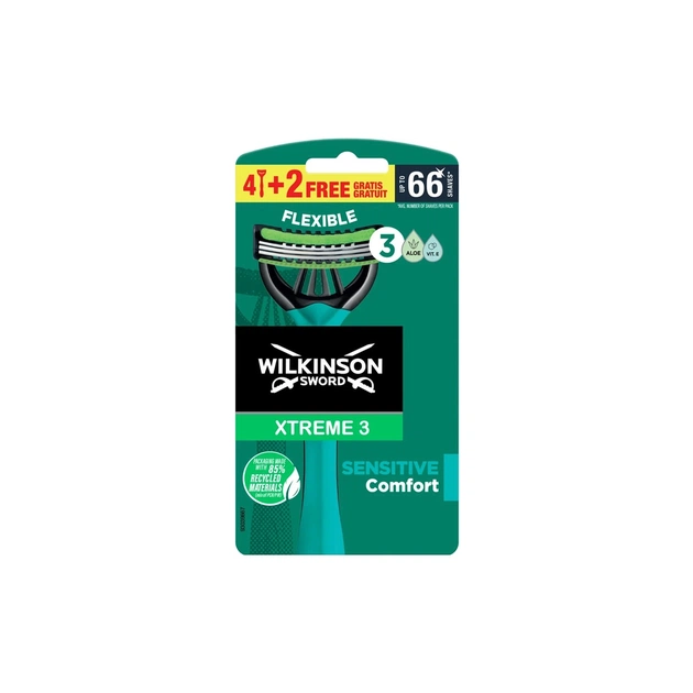Бритва Wilkinson Sword Xtreme 3 Sensitive 4+2 шт. (4027800383405) - изображение 1