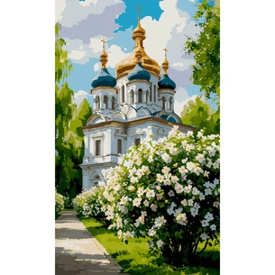 Картина по номерам Santi Храм навесні 30х50 см (955651) изображение 1