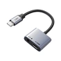 Перехідник USB-C M to 3.5mm F + USB-C F PD60W Cabletime (CA915750) - зменшене зображення 2