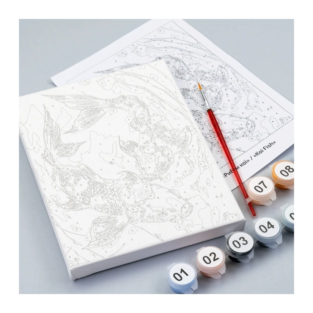 Картина по номерам Rosa Рибки кої, 15х20см, з мольбертом (4823098548669) - picture 4