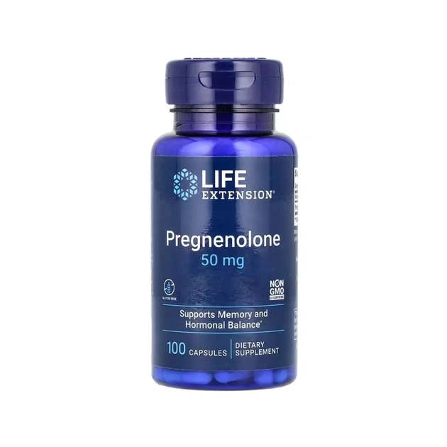 Витаминно-минеральный комплекс Life Extension Прегненолон, Pregnenolone, 100 капсул (LEX-30210) - изображение 1