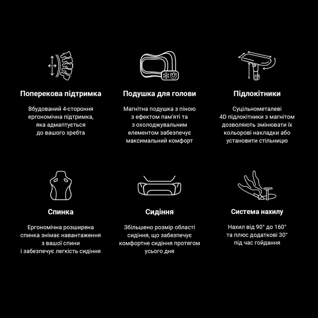 Крісло ігрове Anda Seat Kaiser 3 Fabric Size XL Dark Gray (AD12YDC-XL-01-GB-CF) - picture 4