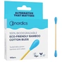 Ватні палички Nordics Бамбукові Блакитні 100 шт. (3800500324418) - зменшене зображення 1