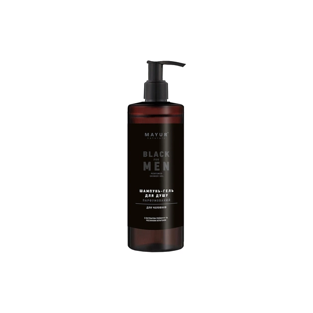 Гель для душу Mayur Black For Men 3 в 1 Парфумований для чоловіків 200 мл (4820230954999) - зображення 1