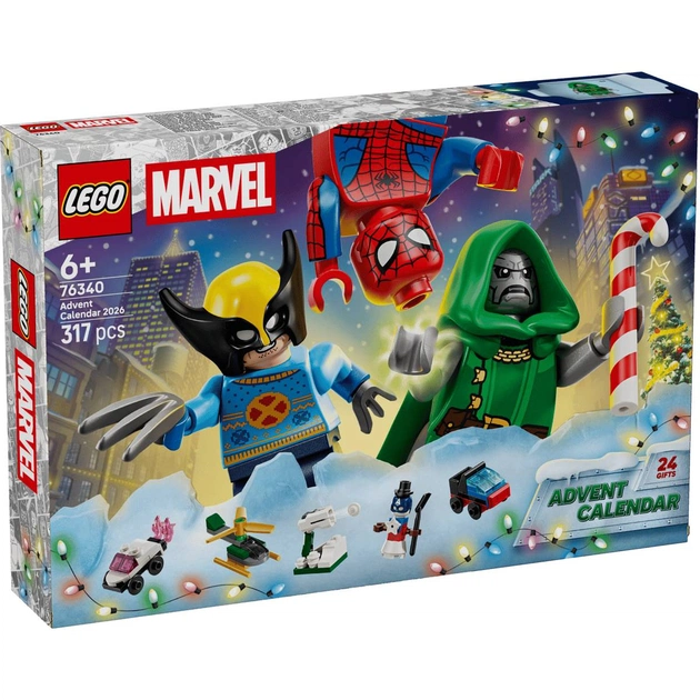 Конструктор LEGO Marvel Адвент-календарь 2026 (76340) - изображение 1