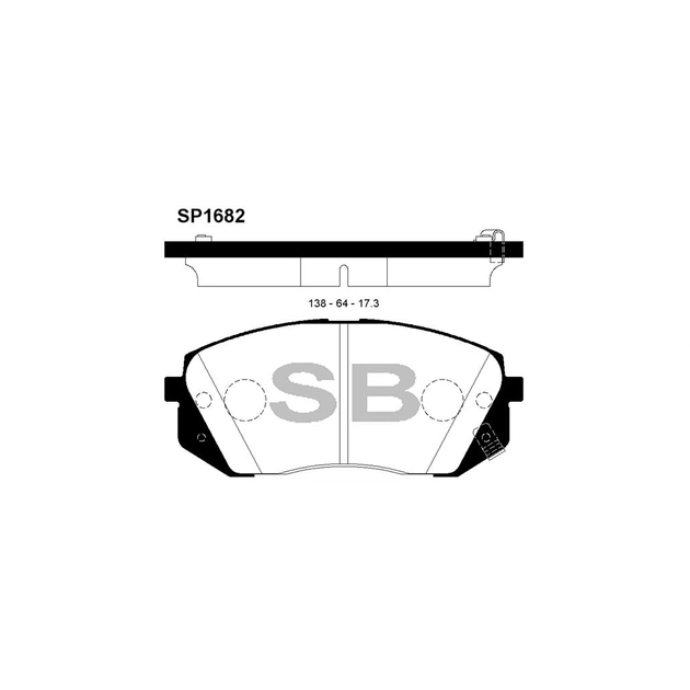 Тормозные колодки HI-Q SP1682 - изображение 1