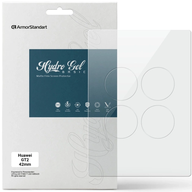 Плівка захисна Armorstandart Matte hydrogel Huawei GT2 (42mm) 4 pcs (ARM92052) - зображення 1