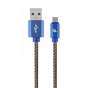 Дата кабель USB 2.0 to Micro 5P 2.0m Cablexpert (CC-USB2J-AMmBM-2M-BL) - зменшене зображення 1