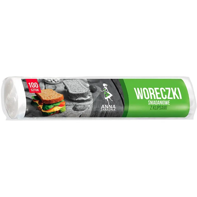 Пакети для продуктів Anna Zaradna для сніданків 17х24 см 100 шт. (5903936000227) - зображення 1