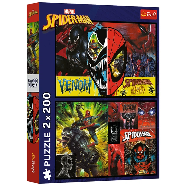 Пазл Trefl Spiderman Человек-паук день и ночь 2х 200 элементов (5900511133141) - изображение 1