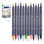 Набір маркерів Faber-Castell двосторонніх Goldfaber Gofa Sketch Markers, 12 кольорів (32609) - зменшене зображення 3