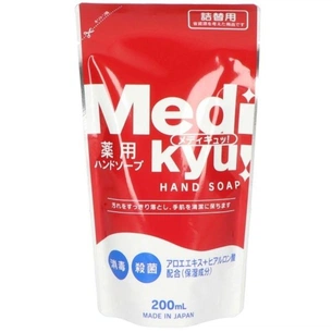 Жидкое мыло Rocket Soap Medi Kyu Medicated Hand Soap Антибактериальное Сменный блок 200 мл (4571113800611) изображение 1