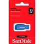 USB флеш накопичувач SanDisk 32GB Cruzer Blade Electric Blue USB 2.0 (SDCZ50C-032G-B35BE) - зменшене зображення 3