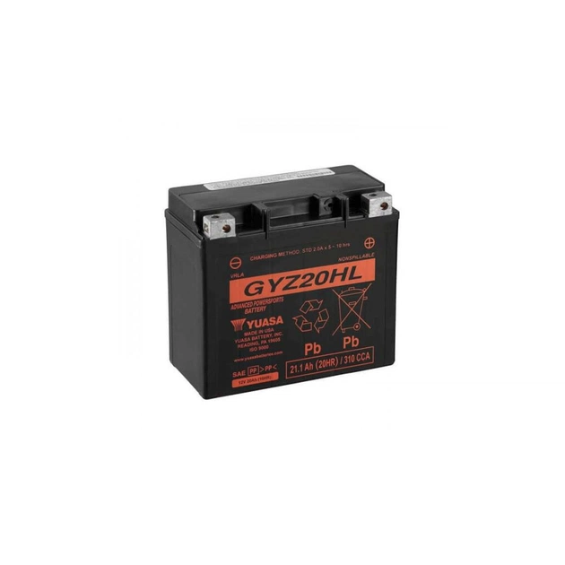 Акумулятор автомобільний Yuasa 12V 21,1Ah High Performance MF VRLA Battery (GYZ20HL) - изображение 1