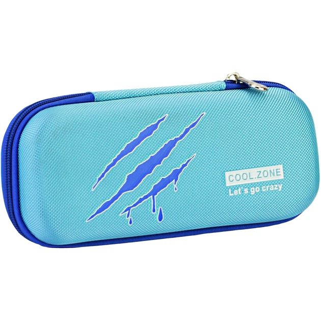 Пенал Cool For School з тисненням 1 відділення Блакитний (B-8010-lt.blue) - зображення 1