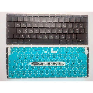 Клавіатура ноутбука Apple Macbook 12" A1534 чорна з підсвіткою UA/RU/US (A46145) зображення 1