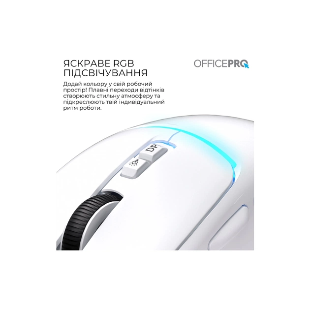 Мышка OfficePro M468W Wireless/Bluetooth White (M468W) - изображение 8