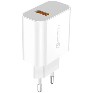 Мережевий зарядний пристрій Foneng EU46 QC3.0 Charger (1USBх3A) White (EU46-CH-TC) + кабель USB Type C зображення 1