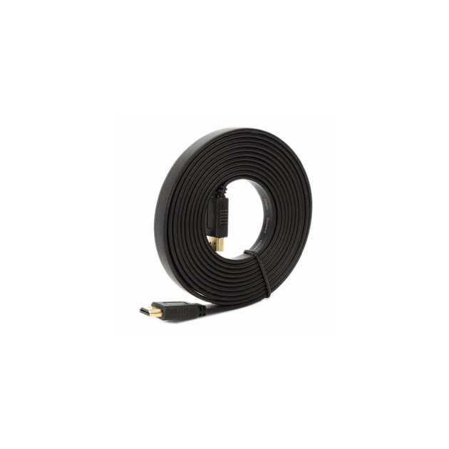 Кабель мультимедійний HDMI M to HDMI M 5.0m V1.4 black Merlion (YT-HDMI(M)/(M)SLIM-5.0m/01072) - зображення 1
