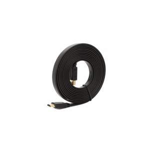 Кабель мультимедійний HDMI M to HDMI M 5.0m V1.4 black Merlion (YT-HDMI(M)/(M)SLIM-5.0m/01072) зображення 1