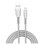 Дата кабель USB 2.0 AM to Lightning 1.0m line-drawing white ColorWay (CW-CBUL027-WH) - зменшене зображення 1