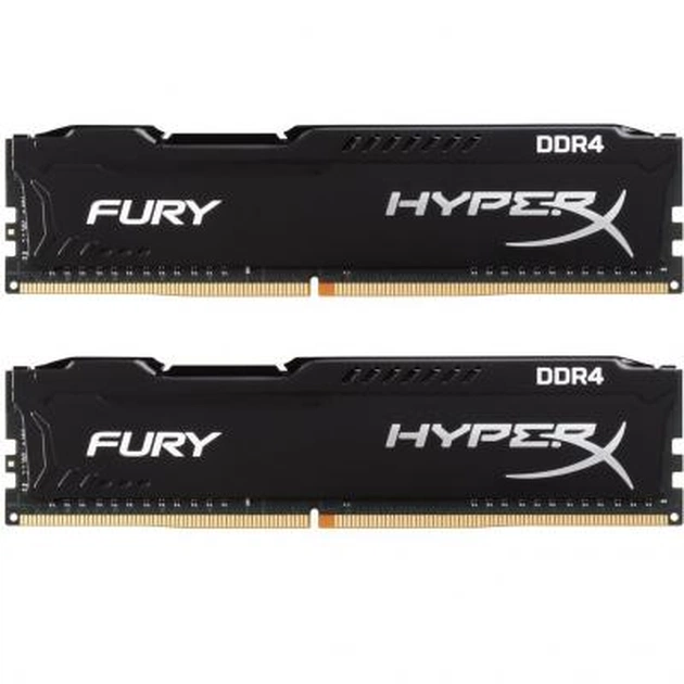 Модуль пам'яті для комп'ютера DDR4 16GB (2x8GB) 2666 MHz HyperX FURY Black Kingston Fury (ex.HyperX) (HX426C16FB2K2/16) - зображення 1