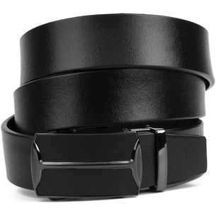 Ремінь Vintage Чоловічий з матовим металом Чорний (20267) зображення 1