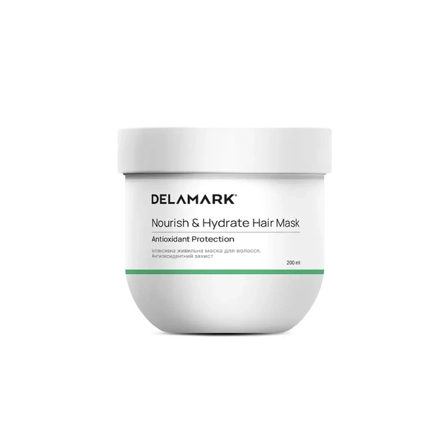 Маска для волос DeLaMark Nourishing & Hydrating Hair Mask Antioxidant Protection 200 ml (4820152334183) - изображение 1