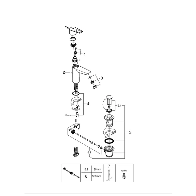 Змішувач Grohe M-Size BauLoop New (23762001) - picture 6
