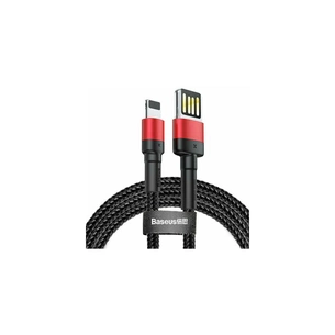 Дата кабель USB 2.0 AM to Lightning 1.0m Cafule Special Edition 2.4A Black-Red Baseus (CALKLF-G91) зображення 1