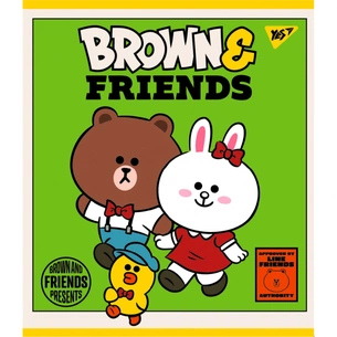 Зошит Yes А5 Line Friends 12 аркушів лінія (766806) зображення 1